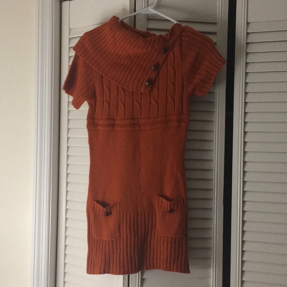Burnt Orange Sweater Dress